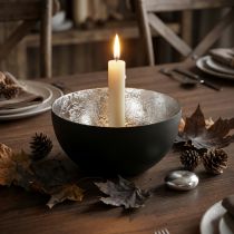 Product Candlestick Black Silver Stick candlestick Ø10cm H5cm