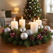 Product Mini Christmas ball silver Ø3cm 14 pcs