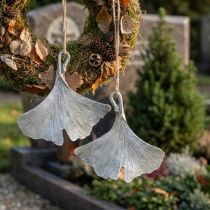 Product Grave decoration ginkgo leaf for hanging 10cm 3 pcs