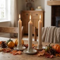 Product Short Taper Candles Brown Autumn Decoration Ø21/110mm 6 Pcs