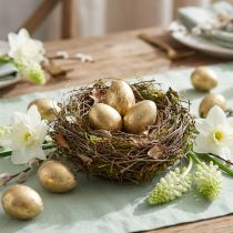 Product Quail egg as decoration empty gold 3cm 50 pcs