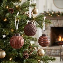 Product Christmas tree decorations vintage Christmas decorations glass Ø5cm 9pcs