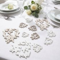 Product Scatter decoration bird wooden heart table decoration natural 3.5/1.5cm 72 pcs