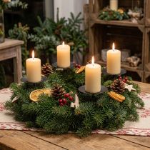 Product Candle holder for sticking metal for Advent black Ø8cm 4 pcs