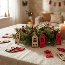 Product Decoration house scatter decoration wood in natural red 2×4.5cm 72 pcs