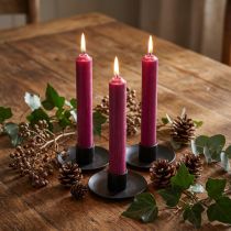 Product Short candles wax candles in Berry 21×110mm 6 pcs