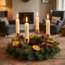Product Stick candle holder rose gold Ø22mm H10.5cm 12 pcs