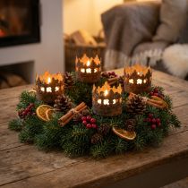 Product Tealight holder for sticking rust Ø3.8cm H10.5cm 4pcs