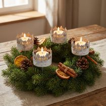 Product Tealight holder metal for sticking candle holder crown Ø5.5cm 4pcs