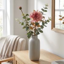 Product Artificial flower dahlia pink blossom with bud H57cm