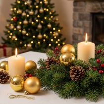 Product Christmas Ball Plastic Gold 6cm 12 pcs