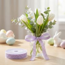 Product Lace ribbon purple decorative ribbon flower jewelry ribbon W9mm L20m