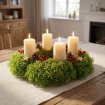 Product Decorative moss artificial green – moss cushion 10/12/14cm 3 pcs