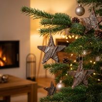 Product Decoration Stars Pine Natural Christmas Tree Decoration Pine Stars 6cm 12 pcs