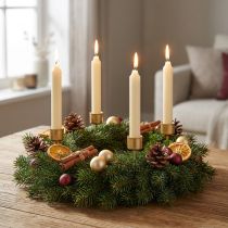 Product Stick candle holder matt gold Ø22mm H10.5cm 12 pcs