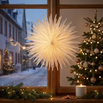 Product Snowflake Paper Decoration Star White Christmas Ø50cm
