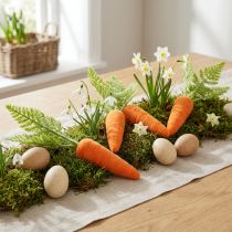 Product Carrot Decoration Carrots Flocked Orange Green H23cm 8 Pcs