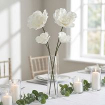Product Large Foam Flowers Foam Artificial Flowers White 85cm 2pcs