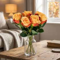 Product Artificial rose arrangement, a timeless highlight in any interior for tasteful decor, 44cm, 6 pieces