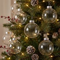 Product Christmas ball glass Ø6cm clear 24 pcs