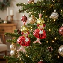 Product Frog princess, Christmas tree decorations, fairytale decorations, tree pendants, real glass H14cm 2pcs