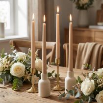 Product Taper Candles Wenzel Candles Beige 250/23mm 12 Pcs