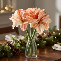 Product Artificial Amaryllis Artificial Flowers White Red Orange Amaryllis 40cm 3pcs
