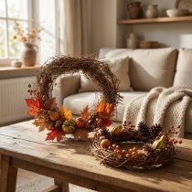 Product Natural grapevine wreath Ø15cm, set of 10 - Ideal for autumn, Christmas, Easter and funeral decorations