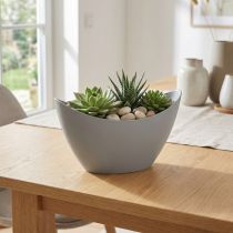 Product Decorative bowl plastic grey 20cm x 9cm H11.5cm 1 pc