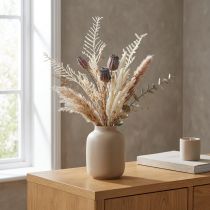 Product Poppy seed pods, decorative dried flowers, artificial fern, cream, 63cm – Elegant decoration for home &amp; wedding
