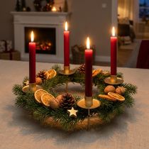 Product Candle ring rod candles candle holder gold Ø28cm H11cm 2pcs