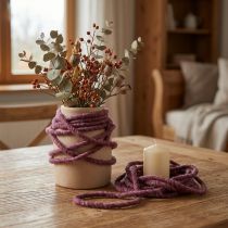 Product Wool felt decorative cord felt wick thread Berry L7m set of 2 pieces