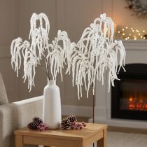 Product Decorative branch weeping willow winter decoration white glitter 82cm 2pcs