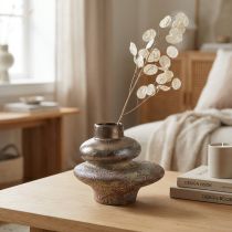 Product Decorative vase ceramic metallic look decorative vase 19×18×16cm