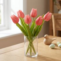 Product High-quality tulip flower as a lifelike replica for table vases, 21cm, 6 pieces