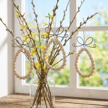 Product Deco trailer Easter egg wood metal window decoration 13x18cm 4pcs