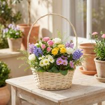 Product Gift basket 27cm x 18cm H43cm light
