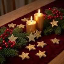 Product Scattered stars light gold glitter 4-5cm 40pcs