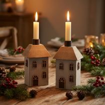 Product Christmas candle holder for taper candles, 14.5cm, 2 pieces