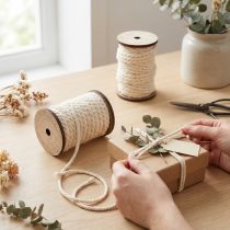 Product Cotton cord decorative cord cream Ø6mm 5m each 2pcs