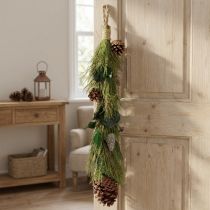 Product Christmas hanging decoration pine &amp; eucalyptus cones L60cm Scandinavian country house style
