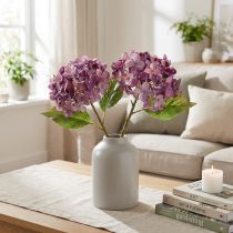 Product Artificial Hydrangeas Purple Artificial Flowers Hydrangea 34cm 2pcs