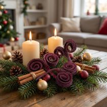 Product Dry decoration Palm Male wine red 25 pieces