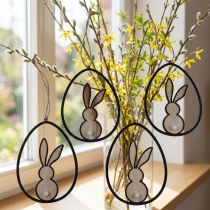 Product Easter bunny decoration for hanging Easter decoration wood 13cm 4pcs