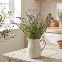 Product Lavender artificial herbs on a stem with 7 branches 40cm 3pcs