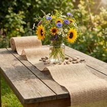 Product Natural jute ribbon, 15cm wide, 40m long