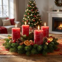 Product Solid-colored candles red 60x80mm 4pcs