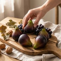 Product VIANA Decorative Fig 8cm 6-Piece Set - Artificial Fruit for Table Decoration &amp; Party