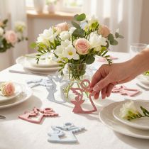 Product Scatter decoration angel pink/white 24 pcs