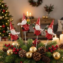 Product Christmas gnome decorative plug gnome Santa Claus 7cm 4 pcs